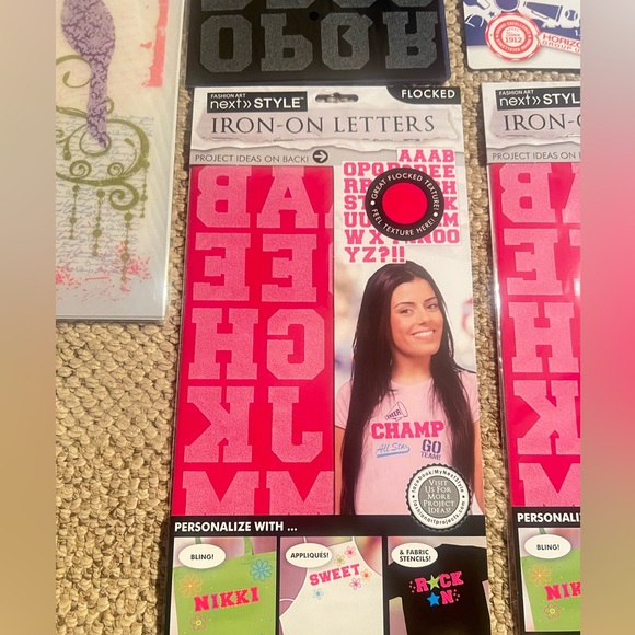 NEW..IRON-ON.   never used Iron-On letters (you get it all) - Picture 2 of 4